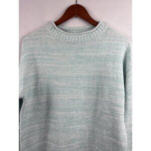 Dip Womens Small Knit Pullover Sweater Soft Pastel Green Crew Neck Made In China
